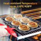 Beasea Mini Ramekins with Lids, 50 Pack 4 Inch 8oz Disposable Aluminum Foil Cake Baking Tins Pans Creme Brulee Tart Pie Tins Silver Small Individual Round Containers Oven Safe for Baking