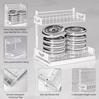 Under Sink Organizer with Pull-Out Drawers,Kitchen Sink Organizer,2 Tier Bathroom Organizers And Storage,Bathroom Accessories Set,White 2 Pack