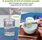 Matcha Whisk Set,11Pcs Matcha Set,Matcha Kit,Whisk Made from 100% Natural Bamboo, 11-component set for all your matcha-making needs,Contains stainless steel spoon, measuring cup(white)