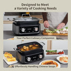 7-Quart Slow Cooker | PFOA-Free Ceramic Coating, Dishwasher Safe Oven Safe to 450°F, Perfect for Large Families, Entertaining (With Timer)