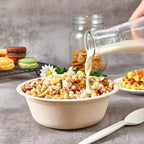 ECOLipak 12 oz Paper Bowls, [150-Pack] Compostable Paper Bowls Bulk, Heavy-duty Disposable Soup Bowls for Hot And Cold Food
