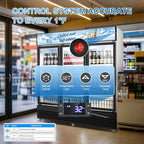 Tylza Commercial Refrigerator, Three Glass Door Display Beverage Fridge, 59.06 Cu Ft Upright Beverage Cooler Merchandiser with Replaceable Advertising Light Board, Rebound Door, Fast Cooling