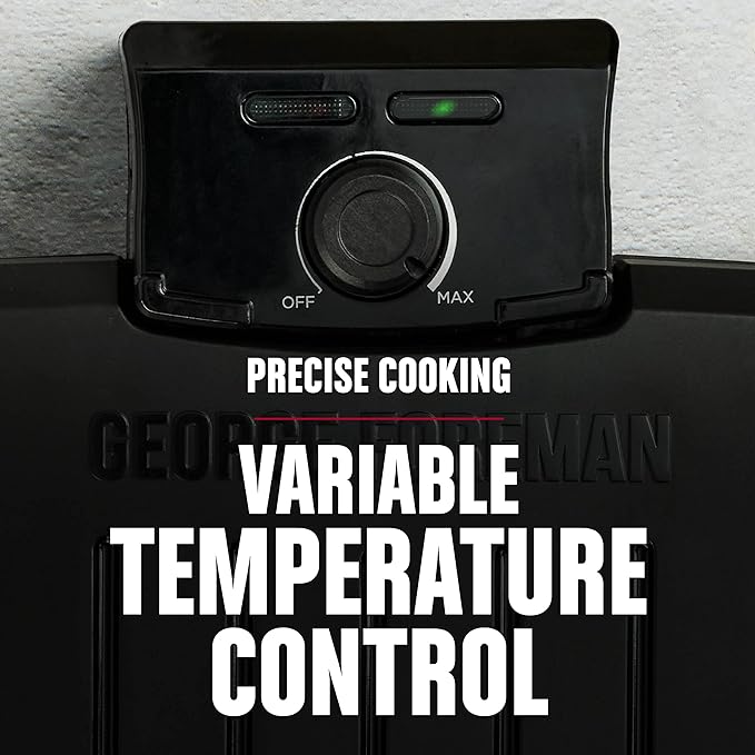 GEORGE FOREMAN® Contact Submersible™ Grill,5-Serving - Adjustable Temperature Control,Black Plates,Wash the entire-grill,(Pack of 2)