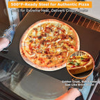Baking Steel for Oven & Grill, Pizza Steel, Duvecfoi 16x13.4” Pizza Baking Pan for Artisan Pizza, Multi-Purpose Baking Tool for Home Cooks & Pizza Lovers, Fast Heating(.25" Thick)