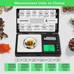 GRAM PRES High Precision Milligram Scale,50g/0.001g Digital Mini Pocket Gram Scale,Mg Scale for Weighing Powders,Jewelry, Medicine, Gem, Reloading, with Cal Weight, Tweezer ，Tray and Scoop