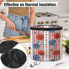 Stars And Stripes Pressure Cooker Insulation Bag for America250 Rose Print Insulated Carrier Electric Pressure Cooker Storage Bag Keep Your Cooker Dust Free