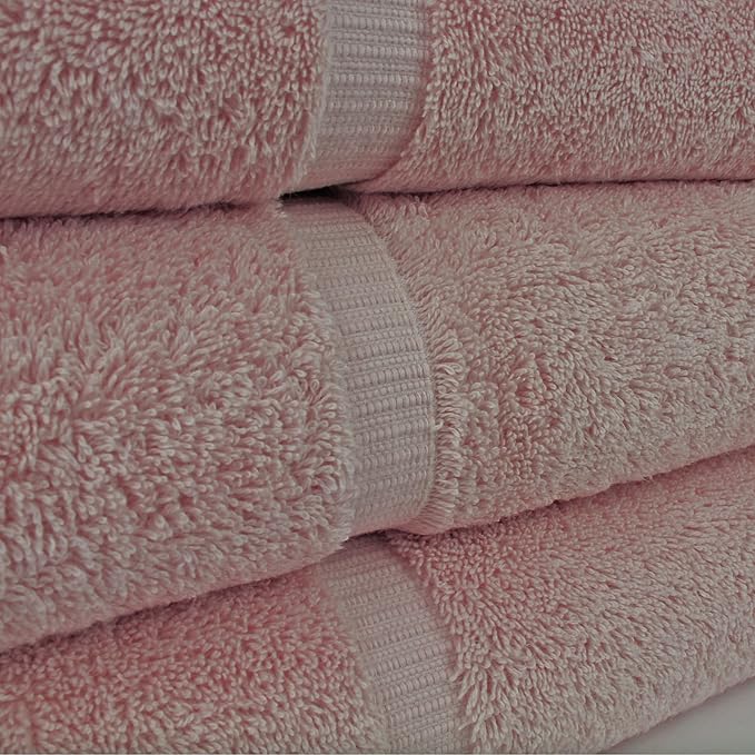 Chakir Turkish Linens | Hotel & Spa Quality 100% Cotton Luxury Turkish Towels | Soft & Absorbent (30x60 Inches Extra Large Bath Towels, Set of 4 - Pink)