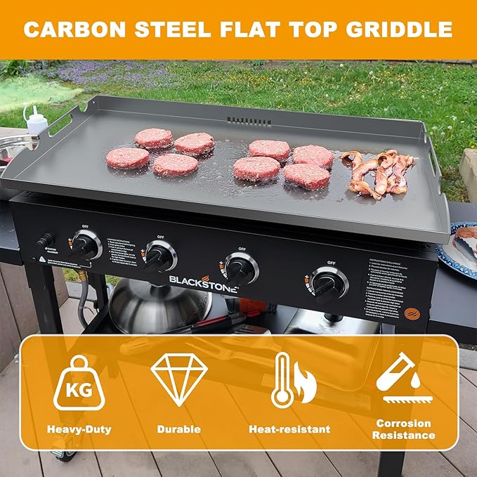 Upgrade Flat Top Griddle Insert for Blackstone 36 Inch Tabletop Griddle Powder Coated Steel Grill Cooking Plate Replacement Parts w/Rear Grease System for 1565 1554 1560 1803 1818 1820 1825 1836 1841