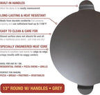 Old Stone Pizza Kitchen Glazed Round Pizza Stone with Handles for Oven and Grill, 13 inch