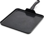 GreenLife Soft Grip Diamond Healthy Ceramic Nonstick 11" Griddle Pan, PFAS-Free, Dishwasher Safe, Black