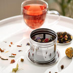 Stainless Steel Tea Infuser for Loose Leaf Tea, Large (2.95” Diameter x 2.85” Height) – Extra Fine Mesh Strainer with Chain Hook & Lid, Reusable Tea Steeper for Mugs, Cups & Teapots