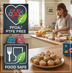 Wrenbury 24-Cup Mini Muffin Pan - PFOA-Free Non-Stick, Premium Carbon Steel, 1.8" Cups, Dishwasher Safe