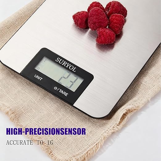Food Kitchen Scale High-Precision Digital Scale Accurate Weighing for Baking & Cooking Enthusiasts (Shiny Green)