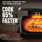 George Foreman Beyond Grill™ 7-in-1 Electric Indoor Grill with Air Fry Technology, MCAFD800D, Black, Large
