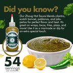 Middle Eastern Green Chili Sauce 18oz (Zhoug) | Spicy Sauce with Cilantro, Garlic, Jalapenos, Poblano, Scotch Bonnet Peppers, Olive Oil, Lemon, Chipotle | Vegan Chili, Non-GM, Kosher | Hot Sauces (2)