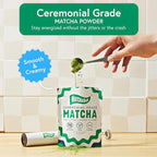Matchabar Matcha Powder (80g) - Ceremonial Grade Authentic Japanese Matcha Green Tea Powder - Matcha Green Tea Powder Harvested in Japan - Matcha Tea Powder Latte - Zero Sugar, Vegan & 0 Calories