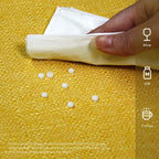 BALCONY & FALCON Rectangle Tablecloth Washable Wrinkle Resistant and Water Proof Table Cloth Decorative Linen Fabric Tablecloths for Dining Parties Kitchen Wedding and Outdoor Use (Yellow, 55x95)