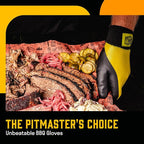 Hey Grill Hey Pitmaster Gloves | BBQ Gloves | Heat Protection up to 500°F or 260°C | High Temp Resistance | Fireproof Glove for Grilling Smoking Barbecue | Washable Mitts | Waterproof | Size - XXL