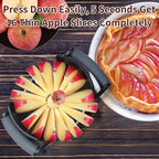 OOKUU Apple Slicer and Corer, [Large Size] 16-Blade Heavy Duty Apple Cutter with Base, [Upgraded] Cut Apples All The Way Through, Stainless Steel Ultra-Sharp Blade