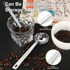Safring Coffee Scoop Set, Tablespoon Scoop 2 Pc Set (1 Tbsp & 2 Tbsp), Stainless Steel Measuring Spoons for Ground Coffee with Long Handles, for Tea, Sugar, or Flour