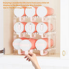 Yieach 3 Tier Stackable Water Bottle and Tumbler Organizer for Kitchen Cabinets,Large Waterbottle Holder and Cup Storage Organizer for 40 OZ Yeti,Owala or Stanley Cup Storage Rack With Handle Groove