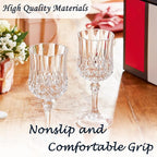 Plastic Wine Glasses, Plastic Goblets Vintage Style Cordial Unbreakable Drinking Glasses, Reusable Drinkware for Wedding Reception, Grand Event Party Supplies,Mother's Day(12, Transparent)