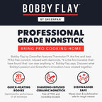 GreenPan x Bobby Flay 2.5QT Nonstick Saucepan with Glass Lid, PFAS-Free Diamond Ceramic, Induction Suitable, Stay-Cool Silicone Handle, Easy Clean Dishwasher & Oven Safe, Chef Pan, Oxford Blue