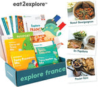 eat2explore Cooking Kits for Kids 14 Pcs – Interactive & Educational Kids Cooking Sets Real for Ages 5 and Up,3 Recipe Cards & Global Ingredients – Fun for Young Chefs (France Edition)