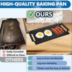SafBbcue Cast Iron Pot, Griddle Pan Hot Plate, Pre-Seasoned, Grill for Stovetop, Oven, Grill & Campfire, Suitable for Outdoor Cooking Kitchen and Patio Backyard, 17 x 9 Inch