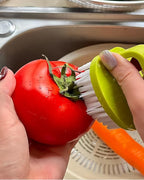 Vegetable Scrubber Brush- 2 Pack Fruit and Vegetable Brushes,Vegetable Brush Scrubber for Food,Veggie Wash Brush with Stiff Bristles Vegetable Cleaner Brush for Fruits,Potatoes,Carrots & More