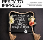 Besti Rustic Vintage Food Serving Trays (Set of 2) | Nesting Wooden Board with Metal Handles | Stylish Farmhouse Decor Serving Platters | Large: 15 x2 x11” - Small: 13 x2 x9” (Black)