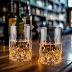 Cocktail Mixing Glass, 18.5oz Crystal Mixing Glass, Thick Bottom Bar Stiring Glasses, Bartender Mixing Jug for Manhattan, Martini, Whiskey