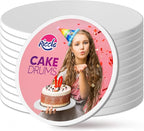 RICCLE Cake Boards - 8 Inch Cake Drums - Smooth-Edged Pack of 12 Cake Drums - Sturdy Cake Boards 8 Inch Round - Bend Resistant Multi-Layered Cake Base for Minimalist Displays