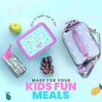 YOLAY Bento Box for Kids Lunch Box Leak-Proof, 5-Compartment Lunch Box Kids for Ages 3-10, Durable with Anti-Slip Base, Suitable for Schools, Outdoor and Travel (Mermaid) (Unicorn)