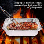 Stock Your Home Aluminum Pans 9x13 Disposable Foil Pans (10 Pack) - Half Size Steam Table Deep Aluminum Trays - Tin Foil Disposable Pans Great for Cooking, Heating, Storing, Prepping Food