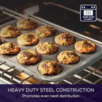 Circulon Nonstick Bakeware 12-Cup Muffin Tin, Gray, Steel
