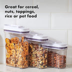 OXO Good Grips Mini All Purpose Dispenser – 1.2 Qt for Nuts and More,Clear,1.2 Qt - Nuts
