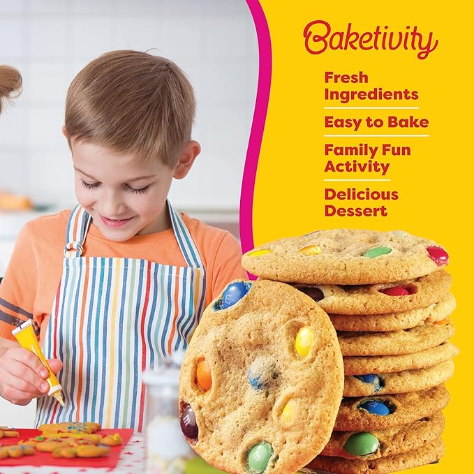 Baketivity Baking Kit Bundle – DIY Jumbo Yum&m Cookies & Delicious Cake Pops – Kids Baking Set with Pre-Measured Kosher Ingredients, Illustrated Recipes & Video Tutorials – Fun Activity for Ages 6-12+
