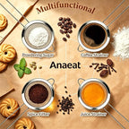 Anaeat Fine Mesh Strainers - Premium Stainless Steel Colander Sieve Sifters, with Durable Mesh and Sturdy Handle, Excellent for Sifting Dry ingredients, Flour, Pastas, Rice, Tea (2.8"）
