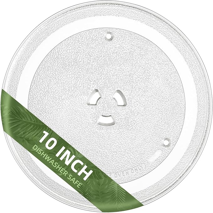 10" Microwave Turntable Compatible with 10 inch Replacement Microwave Glass Plate for Amana