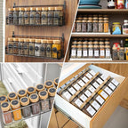 NETANY 36 Pcs Glass Spice Jars with Bamboo Lids, 4 oz Glass Jars with Minimalist Farmhouse Spice Labels Stickers, Collapsible Funnel, Seasoning Storage Bottles for Spice Rack, Cabinet, Drawer