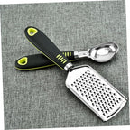 Zerodeko 7pcs Stainless Steel Kitchen Utensils Set with Cheese Grater Pizza Wheel Can Opener Garlic Press Ergonomic Non-stick Cooking Tools for Comfortable Grip and Easy Cleaning Hanging