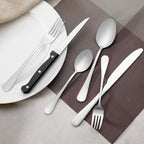 36 Pcs Forks and Spoons Silverware Set, Food Grade Stainless Steel Flatware Cutlery Set for Home, Kitchen and Restaurant, 18 Dinner Fork(8") and 18 Teaspoon(6.7"), Mirror Polished, Dishwasher Safe