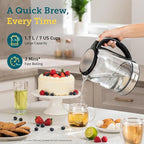 COSORI Electric Kettle Temperature Control with 6 Presets, 60min Keep Warm 1.7L Electric Tea Kettle & Hot Water Boiler, 304 Stainless Steel Filter, Auto-Off & Boil-Dry Protection, BPA Free, Black