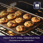 Circulon Nonstick Bakeware 12-Cup Muffin Tin, Brown, Steel