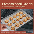 Bakken 8-Piece Stackable Bakeware Set - Ceramic Non-Stick Coating, Baking Sheets, Assorted Baking Pans, PTFE, PFOA & PFOS Free - Healthy Baking, Ergonomic Handles, Cooling Rack, Non-Toxic, Oven-Safe