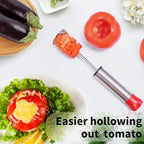 Newness Multi-Purpose Veggie Drill with Sharp Blade and Ergonomic Anti-Slip Handle, 4 Sizes for Coring and Hollowing out Zucchini, Potatoes, Carrot