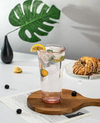 KOXIN-KARLU Mixed Drinkware 26-ounce Plastic Tumbler Acrylic Water Glasses, set of 6 Coral Pink