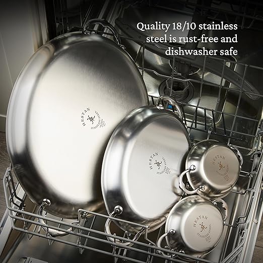 Hestan Provisions Oval Au Gratin Baking Dish, 2 Quart Clad Stainless Steel, 12.5 x 9 Inch - Oven Safe 600F, Kitchen to Table Serving, Designed with Thomas Keller