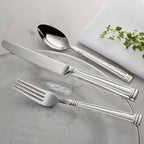 Lenox Silverware Set, Esquire 65-Piece Flatware Set, Service For 12, 18/10 Stainless Steel, Dishwasher Safe, Knives Spoons And Forks Sets, Home And Kitchen Serving Utensils (Silver, 65 Piece)